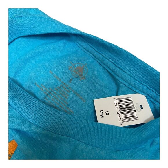 Disney Parks T-Shirt Mens L Blue Summer Home Castle Ears World Logo Fun Vacation - Picture 5 of 7